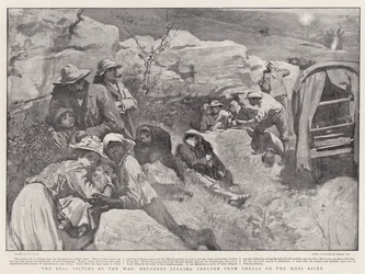 The Real Victims of the War, Refugees seeking Shelter from Shells on the Mooi River